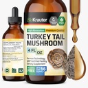 BIO KRAUTER Tyrkiet Tail Mushroom Supplement - Tyrkiet Tail Extract for immunforsvar - Vegan, Alkohol & Sukker Free Drops 4 Fl.Oz.