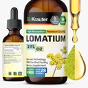 BIO KRAUTER Lomatium Root Tincture - Vegan Respiratory Support Supplement - Lomatium Dissectum Liquid Extract - Alcohol & Sugar Free - 2 Fl.Oz.