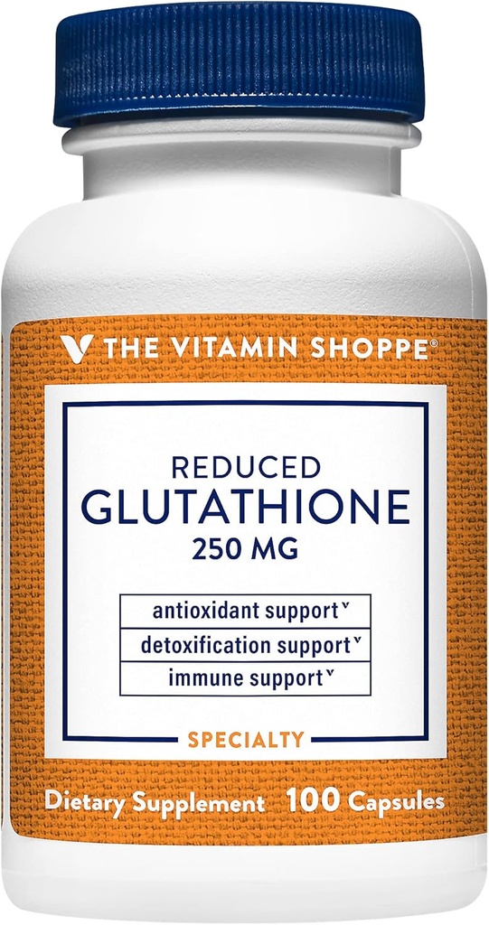Vitamin Shoppe Reduceret Glutathion Antioxidant - 250 MG (100 kapsler)