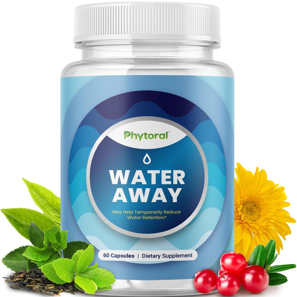Vandretention piller til kvinder & mænd - Urte Diuretic Kosttilskud - Fluid retention supplement med Mælkebøtte Leaf Extract & grøn te til Bloating Relief - piller til ben & fødder Hævelse - 60 Greve