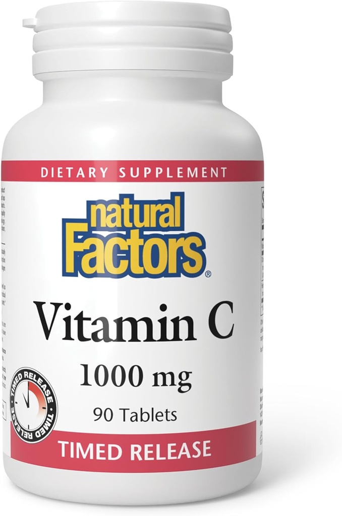 Naturlige faktorer - C-vitamin 1000mg tidsfrigivelse, Potent Antioxidant Protection, 90 tabletter