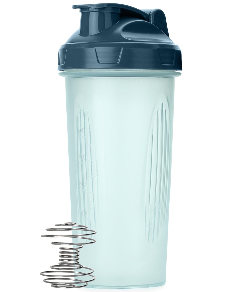 Mr. Pen- Shaker Flasker til Protein Mixes, 28 oz, 1 Pack, Clear, Protein Shaker Flaske med Wire Whisk Ball, Blender Flaske