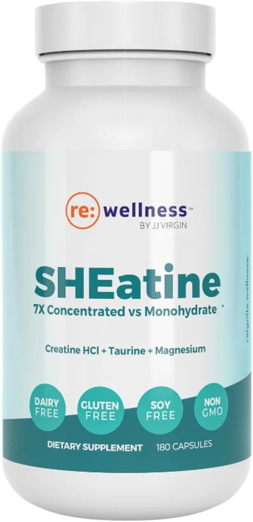 Reignite Wellness by JJ Virgin against 124; SHEatine against 124; Creatin HCL, Taurine & Magnesium Glycinate Shape 124; 180 Kapsler