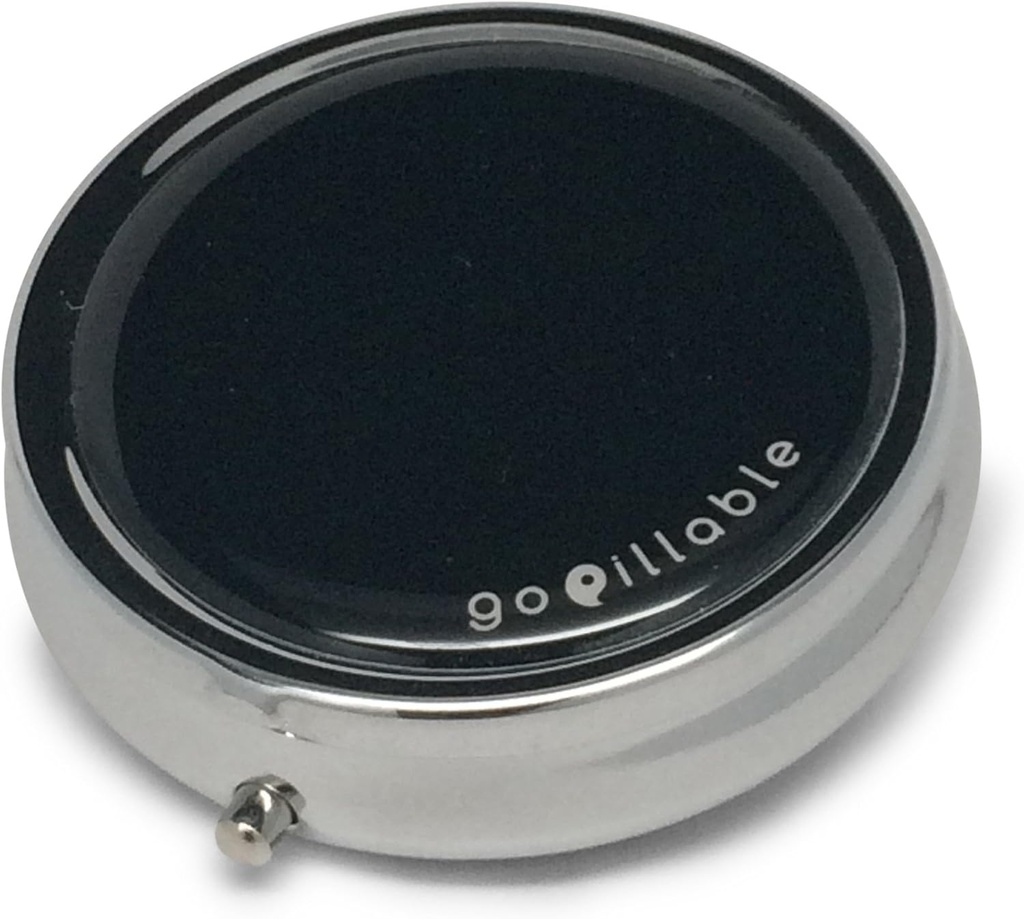 Black Purse Pill Box eller Lille Pill Box til Pocket. Praktisk og Discreet, Great til daglig brug eller til rejser.