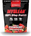 Myogenix Myolean – 100% Whey Protein Powder – 40g Protein per Serving – Low Carb – Ideal for Smoothies, Meal Replacement Shakes, Pre Workout & Post Workout Shakes – Strawberry (5lbs)