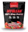 Myogenix Myolean - 100% Whey Protein Powder - 40g Protein per servering - Lav Carb - Ideel til smoothies, Meal udskiftning Shakes, Pre Workout & Post Workout Shakes - Jordbær (5lbs)