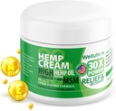 WELLUTION Hamp Cream x30 MSM - Ekstra styrke Hamp Seed Oil Massage Cream med Arnica & Menthol - Fast- Absorbing, non-Greasy Formel for Everyday Relief & Mobility - 4 oz.