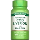 Nature 's Truth Norwegian Cod Liver Oil against 124; 100 Softgels against 124; med EPA & DHA against 124; Non- GMO & Gluten Free Supplement