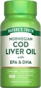 Nature 's Truth Norwegian Cod Liver Oil against 124; 100 Softgels against 124; med EPA & DHA against 124; Non- GMO & Gluten Free Supplement