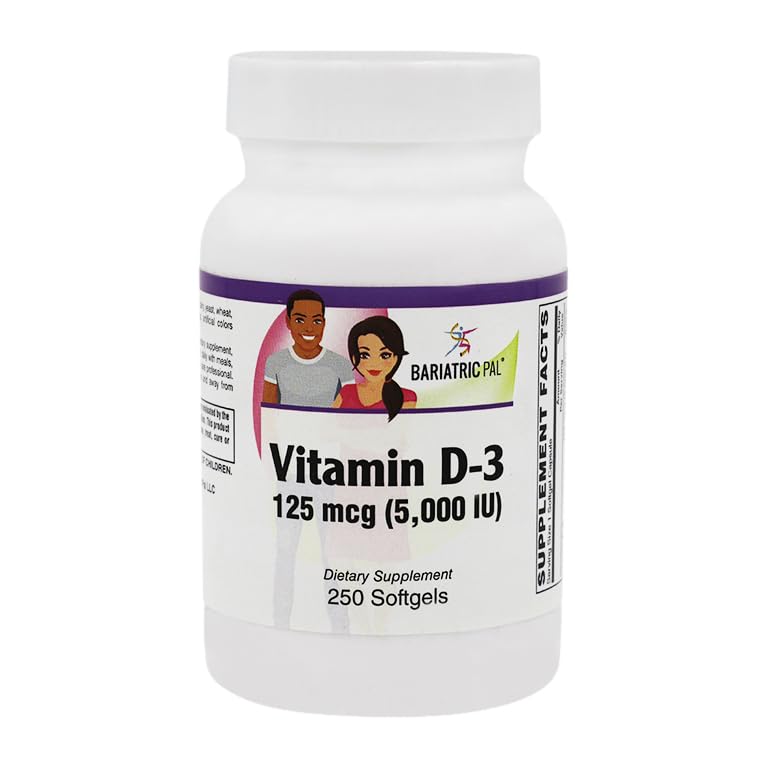 Bariatrispal D-3 125mcg (5000 IE) - Easy Swallow Vegetarisk Softgel (250 kt flaske)
