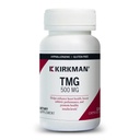 Kirkman TMG 500 mg - Hypoallergene - 120 Vegetariske kapsler - Trimethylglycin - Gluten Free - Casein Free