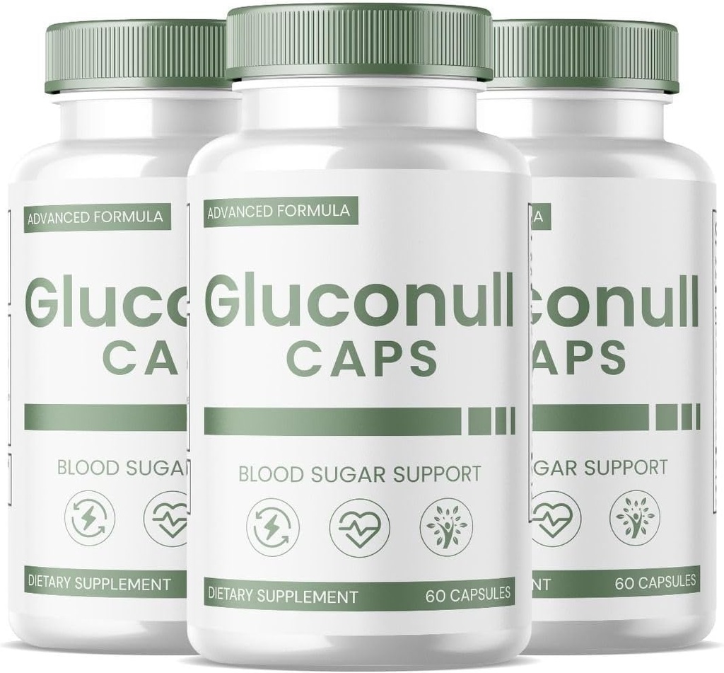 SPRESSO (3 Pack) Gluconull kapsler, Gluco Null Glyco Optimizer, Gluco Null naturlige blodkar Cleaner, Gluconull for Natural Health (180 Kapsler)