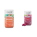 OLLY Ultra Strength Brain Softgels, Nootropic, Supports Healthy Brain Function, Memory, Focus & Ultra Women's Multi Softgels, Overall Health and Immune Support, Omega-3s, Iron, Vitamins A, D