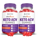 Justified Laboratories (2 Pack Ultra Quick Keto ACV Advanced Formel 1000MG Apple Cider Vinciate Formuleret med Pomegranate Beet Juice Powder B12 Vegan Non GMO 120 Gummies