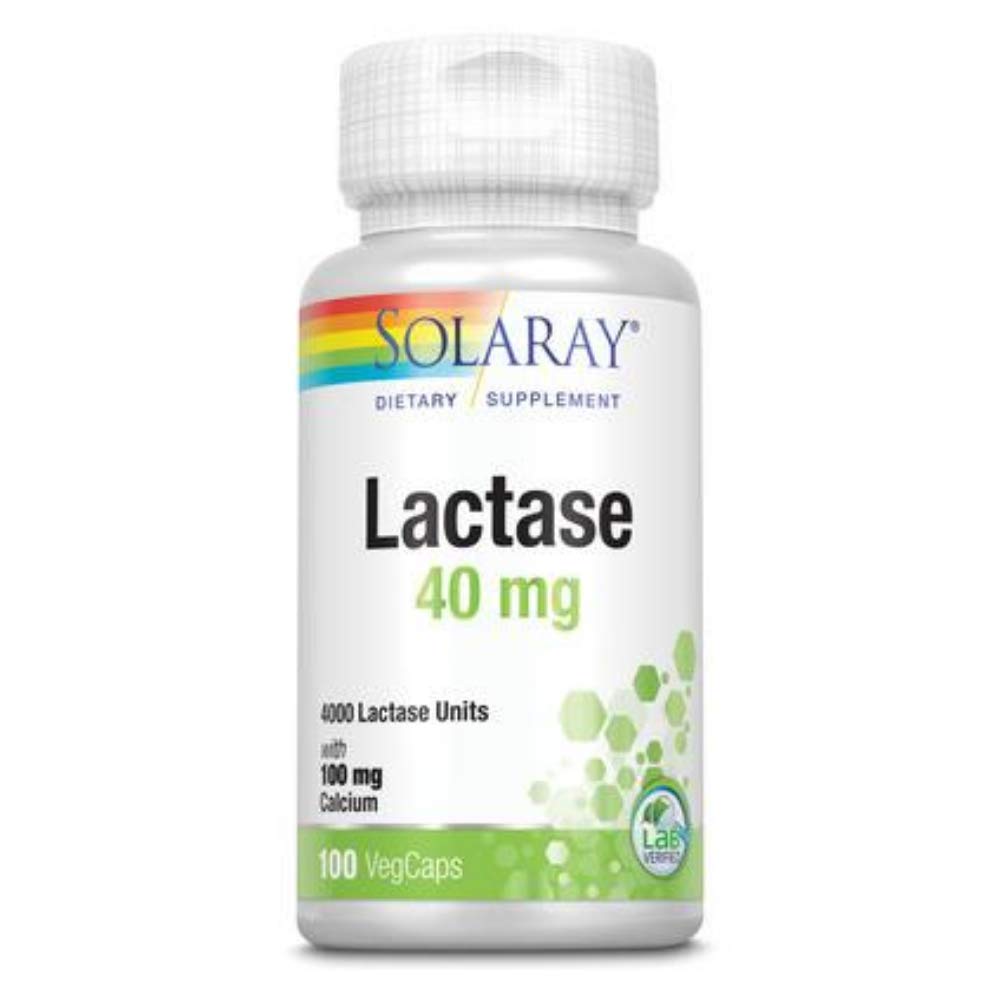 SOLARAY Lactase Kapsler, 40 mg