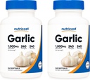 Nutricost hvidløg 1000mg, 240 Softgels (2 flasker) - Orderless, Premium Gluten Free Supplement