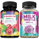 D Mannose 1000 mg & Milk Thistle 1000 mg 120 kapsler hver