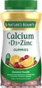 Calcium & D-vitamin gummier efter Nature 's Bounty, Immunsupport & Knoglesundhed, 500mg Calcium & 1000 IE D3-vitamin, Frugtsmag, 70 Tæl