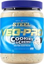 Steel Kosttilskud Veg- PRO - 124; Vegan Protein Powder, Cookies og Creme - 124; 25 Servere (1,65lbs) - 124; Protein Powder med BCAA Aminosyre - 124; Non GMO - 124; Non Dairy - 124; Law Carb Formel