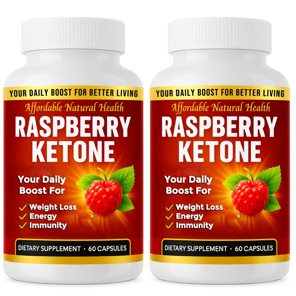 Raspberry Ketone kapsler, All- Natural Formel, Kan støtte aktiv sund livsstil, 1000 mg tillæg, 120 kapsler (ikke Vegan), 4 måneder Supply, Vegan Hindbær Ketone, Ikke GMO