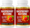 Raspberry Ketone kapsler, All- Natural Formel, Kan støtte aktiv sund livsstil, 1000 mg tillæg, 120 kapsler (ikke Vegan), 4 måneder Supply, Vegan Hindbær Ketone, Ikke GMO