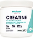 Nutricost Creatin monohydrat pulver til kvinder, Mikroniseret, Unflavored, 50 Servering - Vegetarisk, Non- GMO, Gluten fri