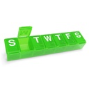 EZY DOSE Weekly (7-Dag) Daglig Pill Organizer, Vitamin Planner, Medicine Container, Case for Supplements and Fish Oils, Praktisk og nem at bruge, Medium Compartments, Travel Friendly, Green, BPA Free