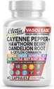 Ren Nutra Cayenne Pepper Kapsler Supplement med Hawthorn Berry, Mælkebøtte Root, Ceylon Cinnamon, Hvidløg, Ingefær, Berberine, Apple Cider Vincils, Milk Thistle, Beet Root, Aloe Vera Pills & mere