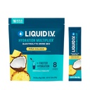Flydende I.V. ® Hydration Multiplier ® - Piña Colada - Hydration Powder Packets - 124; Elektrolyte Powder Drink Mix 124; Praktisk Single-Serving Sticks - 124; Non- GMO - 124; 16 Servering (pakke med 12)