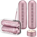[2 Pack] Zannaki Metal Travel Pill Organizer, Transportable Vandtæt Ugentlig Pill Box, Stor Aluminium Alloy Pill Case Container, BPA Gratis 7 Dag Daglig Medicin Organizer Holder for Vitamin, tillæg