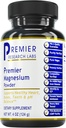 Premier Research Labs Magnesiumpulver - Magnesiumlactat supplement, Magnesiumpulver til søvn og sundhed, 400 mg per servering, til mænd og kvinder - 4 oz