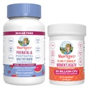 MaryRuth Organics prænatal Postnatal Multivitamin Gummies (Strawberry) & Women 's 3- in-1 Daily Probiotic Capsules Measures 124; Clean Label Project Verified ® Measures 124; Amning & Gut Health Measures 124; Vegan, Non- GMO