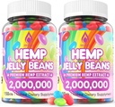 HempTotally (2 pakker) Hamp Jelly Bønner til stress 2.000.000 Premium Hamp supplement til at forbedre søvn, Boost Mood - 300 Cts