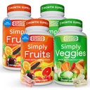 Simply Nature 's Pledge - Pakket med 42 forskellige frugter & grøntsager - 2 - Måned Supply - Made with Real, Non- GMO Whole Foods - Understøtter Energy & Samlet Wellness - Soy- Free - 360 kapsler