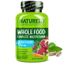 NATURELO Herre Multivitaminer - Hel mad Multivitamin til mænd med vitaminer, mineraler - 120 vegetariske kapsler for energi, hjerne, hjerte, øje sundhed *