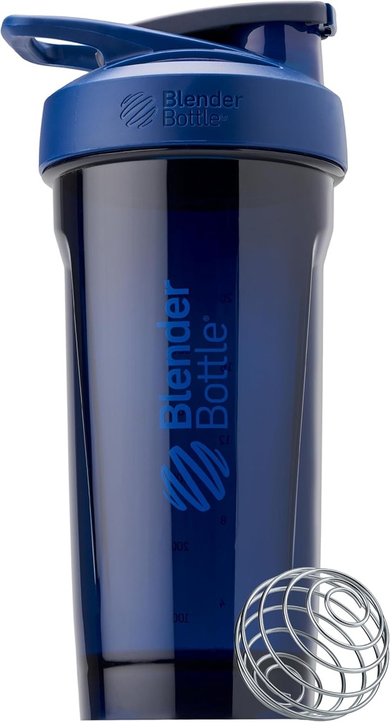 BlenderFlaske Sport Shaker Flaske med Wire Whisk, 28-Ounce, Blå - Protein Shakes & Hydration for atleter & Fitness Entiaster, Easy Mixing, Holdbar & Letvægt, Lockable Lid