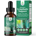Certified Organic Lympletic Drainage Drops - Herbal Lympletic Cleanse og immunforsvar supplement med Echinacea Goldenseal & Red Clover Extract - Vegan Non GMO Alkohol og sukker fri - 30 Servere