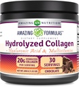 Amazing Formulas Hydrolyzed Collagen med Hyaluronic Acid & Multivitaminer Supplements 124; 30 Serveringer Pulver 124; 660 Grams