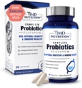1MD Nutrition Complete Probiotika Platinum - w / Prebiotika og Probiotika til fordøjelsessygdomme - Probiotisk supplement til kvinder og mænd - mere end 50 Millioner levende CFU 11 Strops Dairy- Free - 30 Caps
