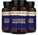 Dr. Mercola Full Spectrum Enzymes - 22 forskellige enzymer - Understøtter fordøjelse og immunforsvar - Hjælper med de største kulhydrater, Fedtstoffer og proteiner - Non- GMO, Gluten- Free & Soy- Free - 90 kapsler (3 Pack)