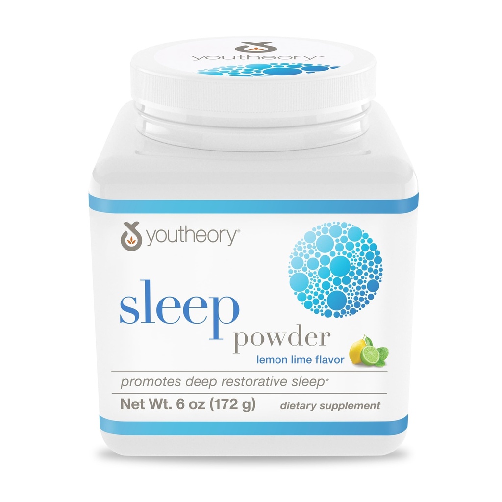 Youtory Sleep Nighttime Powder - Sleep Support Support for Calm & Relaxation * - Indeholder Melatonin, Magnesium, L- Theanin & L- Glycin - Dairy, Soy & Gluten Free - 6 oz