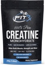 FITRxSupplements.com Pure Creatin Monohydrat Powder - Zero Added Ingredients - Ingen kalorier, 5g pr Servering, Unflavored 40 Servere, 200g, Quick Dissolse