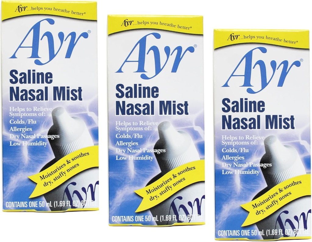Ayr Saline Nasal Mist 50 ml (pakning med 3)