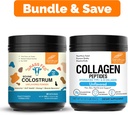Sandhu 's Pure Bovine Colostrum Powder supplement til mennesker & Collagen Peptider Powder 124; Immun, hår, hud, negl og fælles sundhed Support 124; Non- GMO