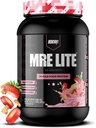 REDCON1 MRE Lite Hel Food Protein Powder, Jordbær Shortcake - Low Carb & Whey Free Meal Erstatning med Animal Protein Blends - Nem til det største tillæg lavet med MCT olier (30 Servere)