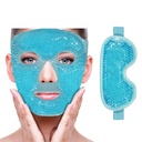 ZNÖCUETÖD Cooling Ice face eye Mask for Reducing Puffiness, Tasker Under øjne, Sinus, Rødme, Smerte Relief, Mørke cirkler, Migræne, Hot / Cold Pack med Soft Plush Backing (Blå (1 * Eye Mask + 1 * Ansigt Maske))