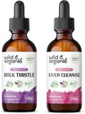 Wild & Organic Milk Thistle Tinktur 2 fl oz & Lever Rense Tinktur 2 fl oz