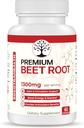 Beet Root Capsules - Premium Organic Beetroot Powder - nitrogenoxid supplement - hjerte sundhed, cirkulation og Stamina support - non-GMO - 60 Vegan Capsules