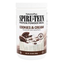 NaturePlus SPIRU- TEIN Ryst - Cookies & Cream - 1.15 lbs, Spirulina Protein Powder - Plant baseret måltidserstatning, Vitaminer & mineraler til energi - Vegetarisk - 15 Servering