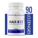 Stop Aging Now - MAX- B12 Lozenges 1000 MCG - Vitamin B12 1000mcg - Immunstøtte, Natural Energy and Brain Support Supplement - Understøtter stress Relief forordning - Natural Sleep Aid - 90 Lozenges
